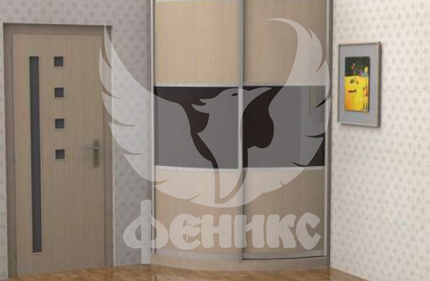 Радиусный шкаф купе Карпатос-1